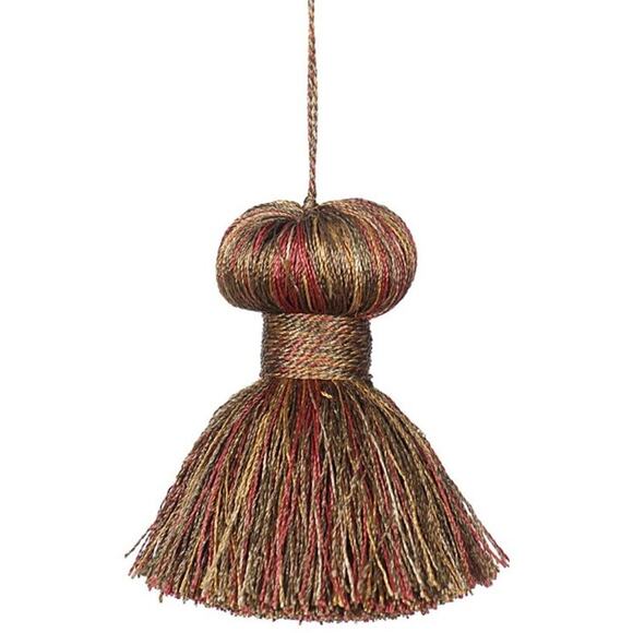 Vintage Lot Set Of 2 Burgundy Red Brown Gold Tassel Tie Backs Curtain Chair NEW - Picture 1 of 2